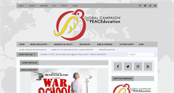 Desktop Screenshot of peace-ed-campaign.org