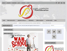 Tablet Screenshot of peace-ed-campaign.org